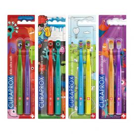 Curaprox CS 5500 kids dwupak – kolorowe edycje specjalne szczoteczek dla dzieci