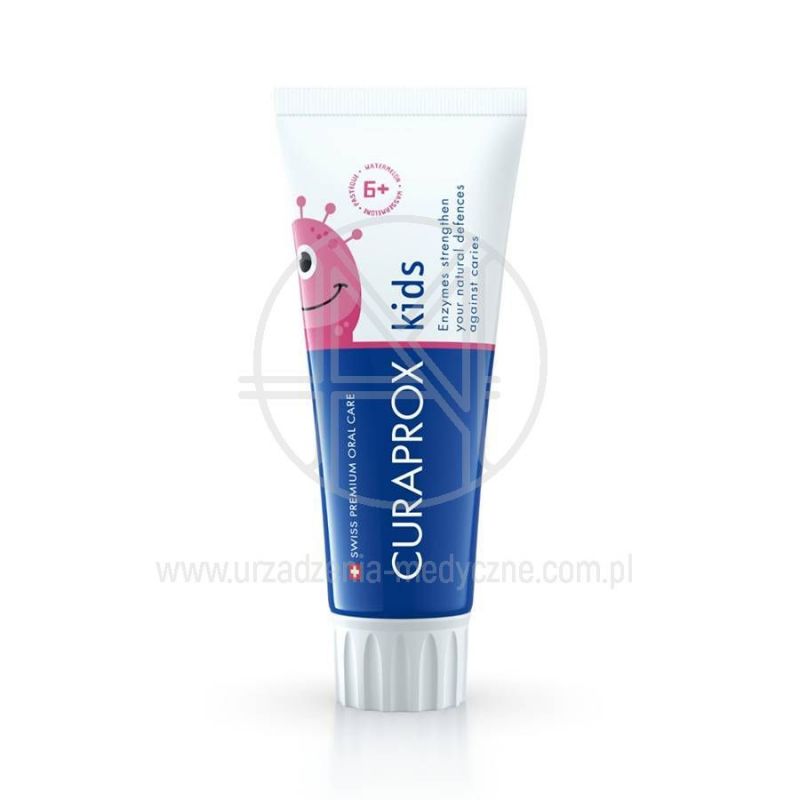 Pasta do zębów Curaprox Kids arbuz 1450 ppm 60 ml – delikatna formuła bez SLS dla dzieci od 6 lat