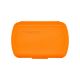 Pomarańczowe etui Curaprox Travel Set - Kids do higieny zębów dziecka na wyjazd