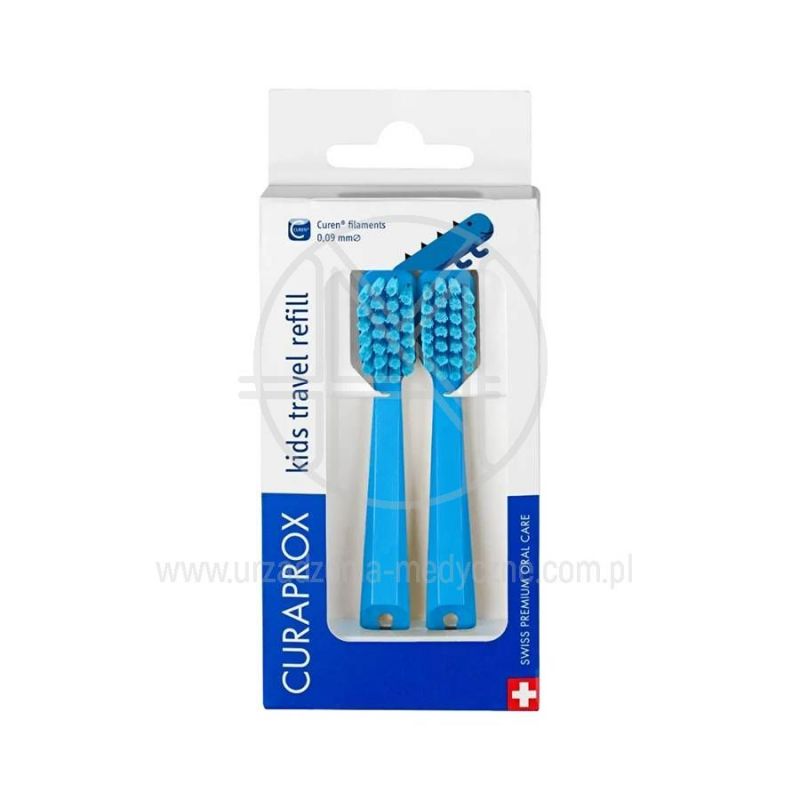 Curaprox Travel Refill - Kids niebieski, 2 końcówki CS 5500 do szczoteczki dziecka
