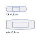 Rozmiary plastrów VitaHealth SENSITIVE – 7,6 × 1,9 cm i 4,1 × 10,2 cm