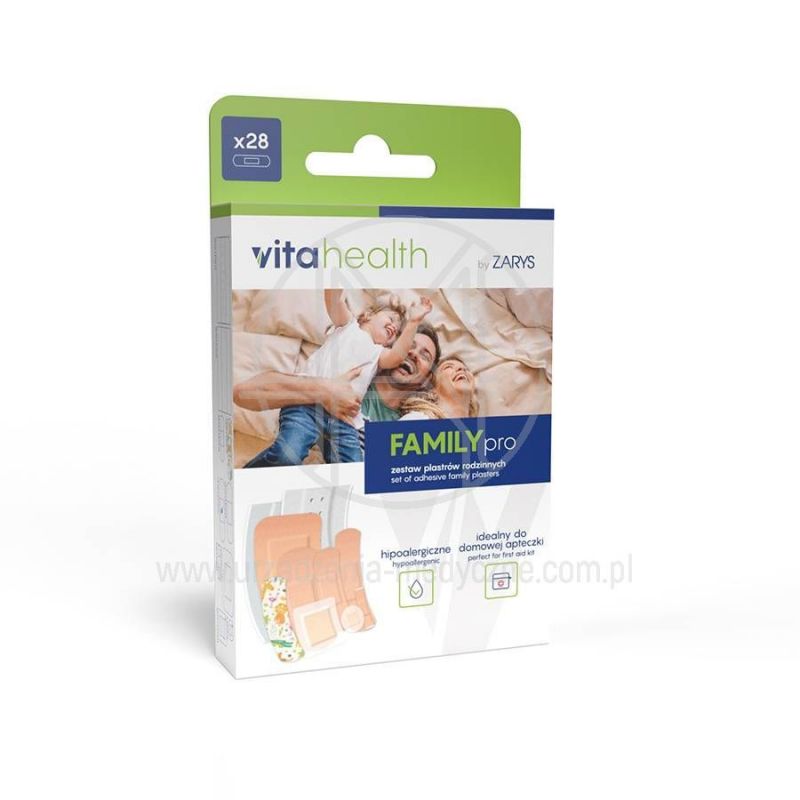 VitaHealth FAMILYpro – zestaw 28 plastrów rodzinnych w różnych rozmiarach i kształtach