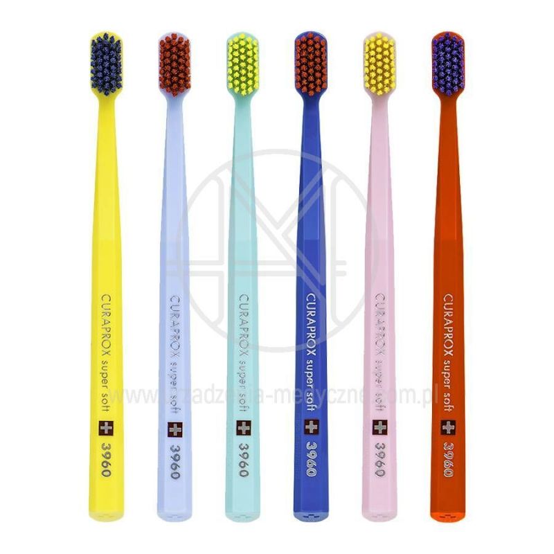 Kolorowe szczoteczki do zębów Curaprox CS 3960 super soft w różnych wariantach kolorystycznych