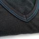 Koszulka termoaktywna Bawełna/Merino damska czarna z niebieskim szwem