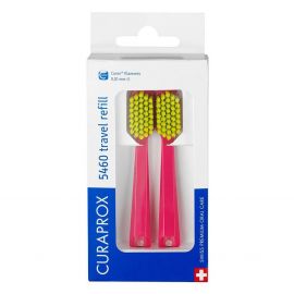 5460 travel refill curaprox / Ciemno różowa szczoteczka, zielone włosie