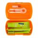 Curaprox Travel Set - Ortho pomarańczowy z pastą jabłko i aloes oraz szczoteczkami międzyzębowymi