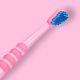 Szczoteczka do zębów dla niemowląt Curaprox CS 4100 Baby - różowa rączka, niebieskie włosie 