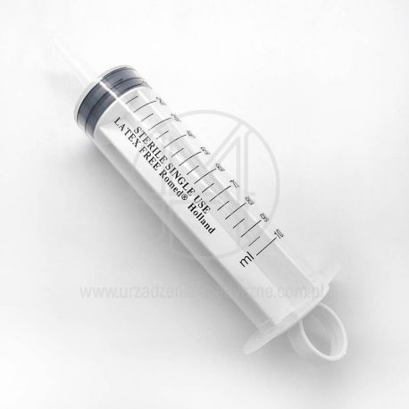 Strzykawka 3-częściowa z końcówką cewnikową, bez igły, 100ml