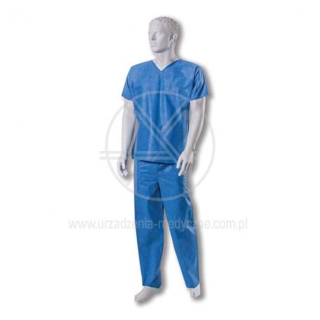 Ubranie medyczne jednorazowe (bluza + spodnie) / włóknina SMS 35 g/m²