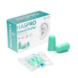 Stopery do uszu piankowe Haspro – 10 par – do spania, pracy i podróży