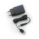 Czarny adapter zasilający do ciśnieniomierza elektronicznego 6V USB