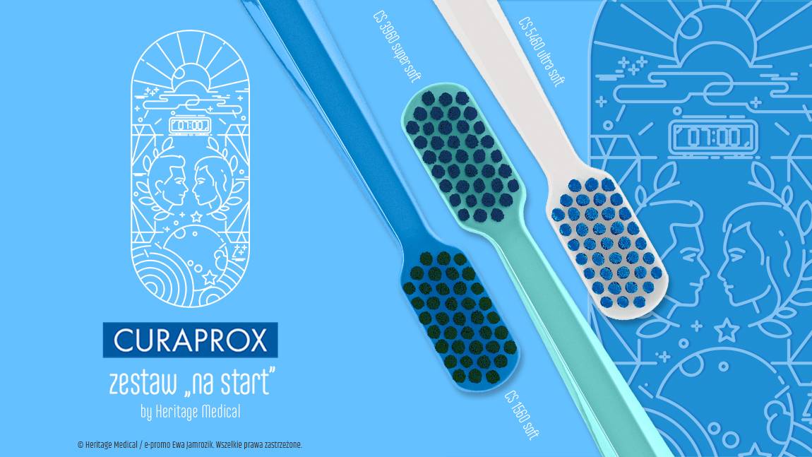 Zestaw Curaprox Na Start ze szczoteczkami CS 1560 CS 3960 i CS 5460 o różnym stopniu miękkości